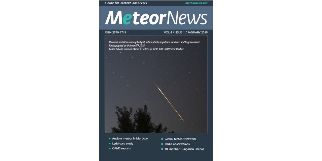 January 2019 issue of eMeteorNews online!