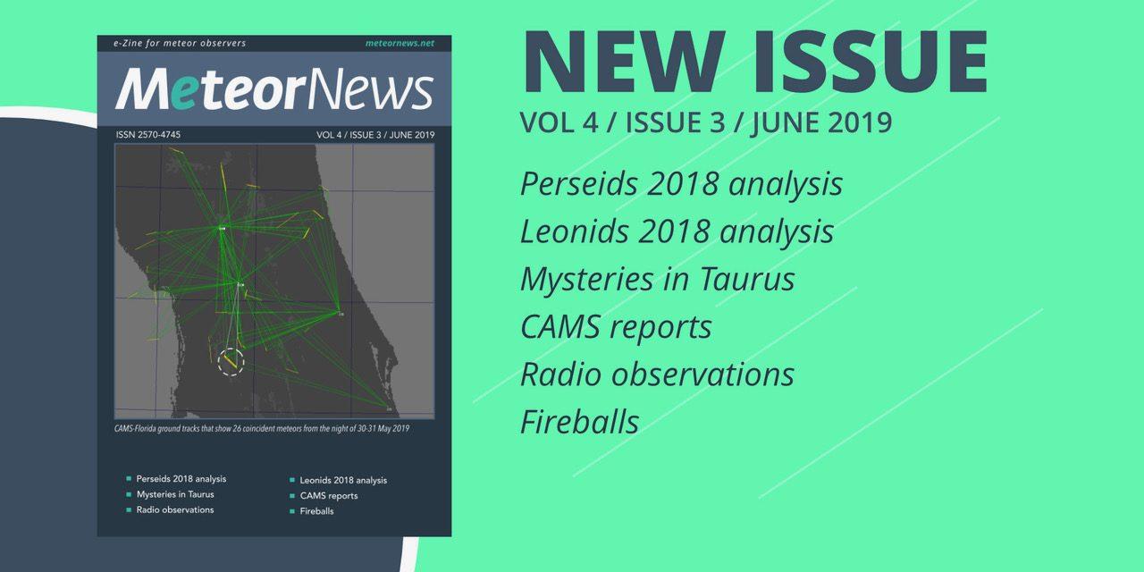 June 2019 issue of eMeteorNews online!