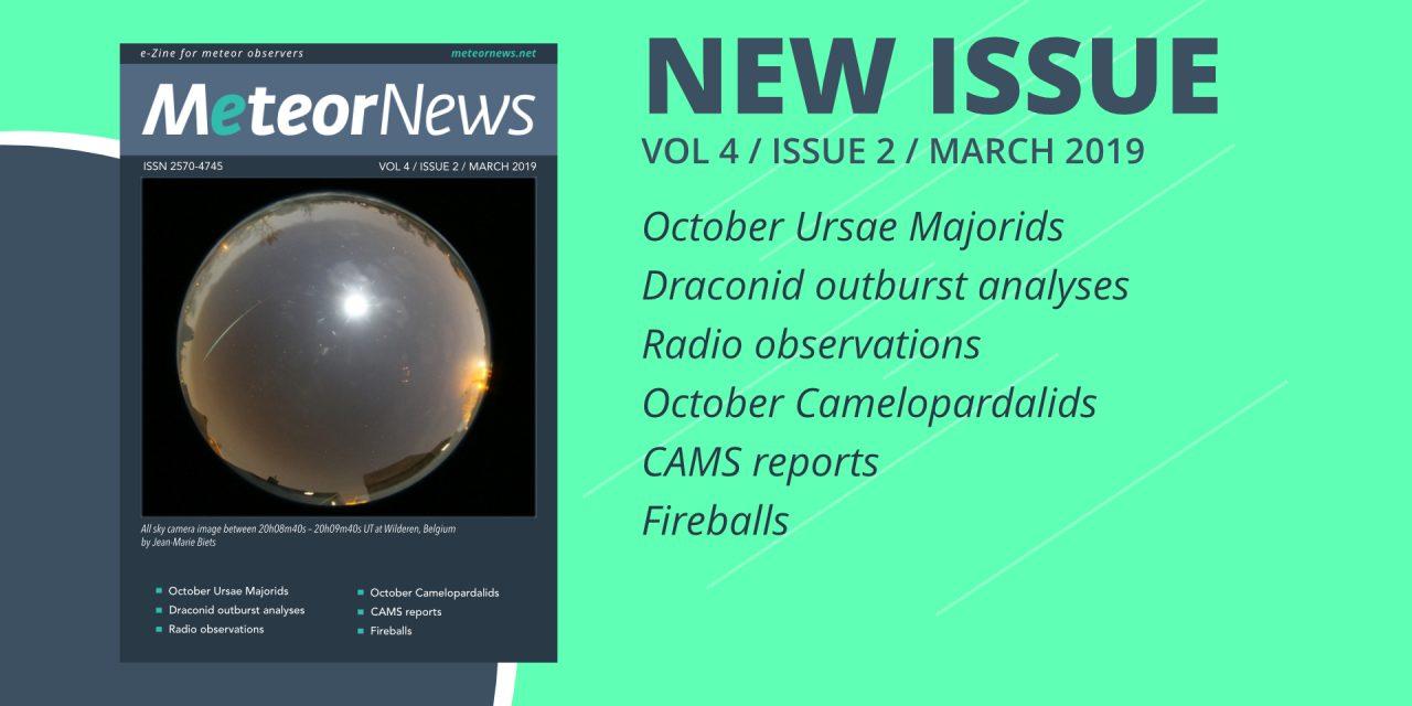 March 2019 issue of eMeteorNews online!