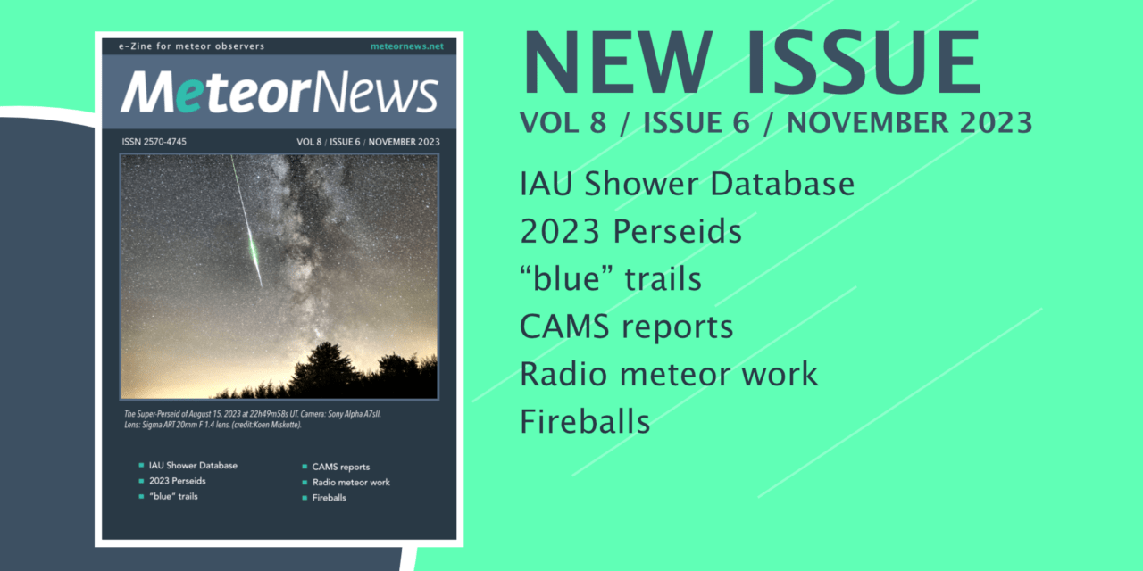 November issue of eMeteorNews online