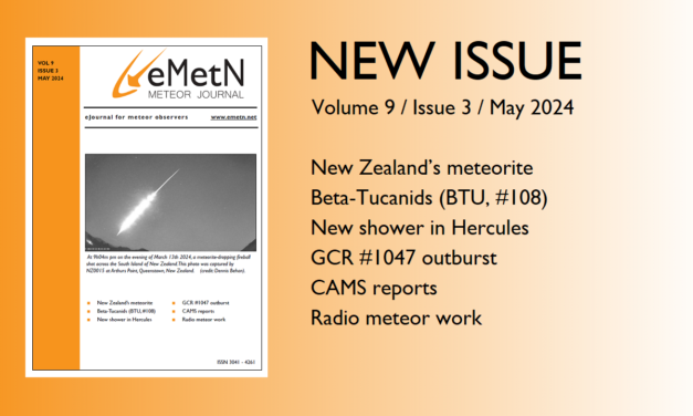 May issue of eMetN Meteor Journal online