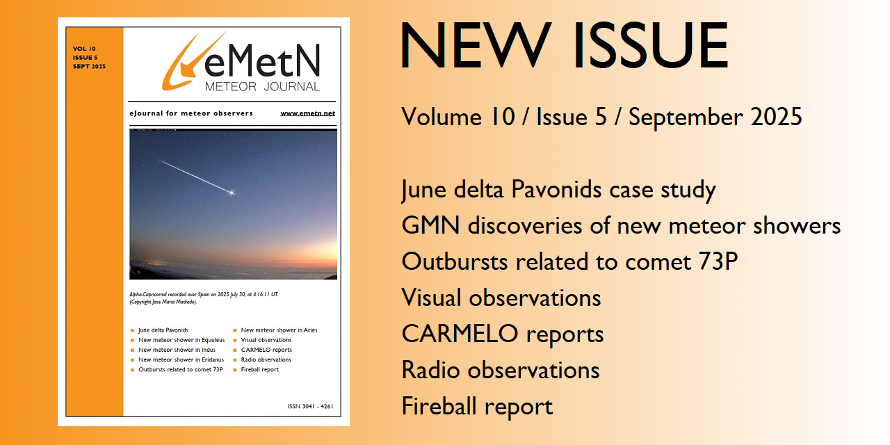 September issue of eMetN Meteor Journal online