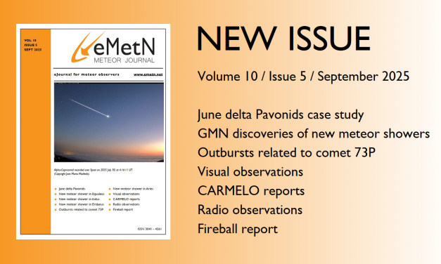 September issue of eMetN Meteor Journal online