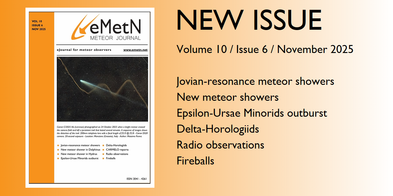 November issue of eMetN Meteor Journal online