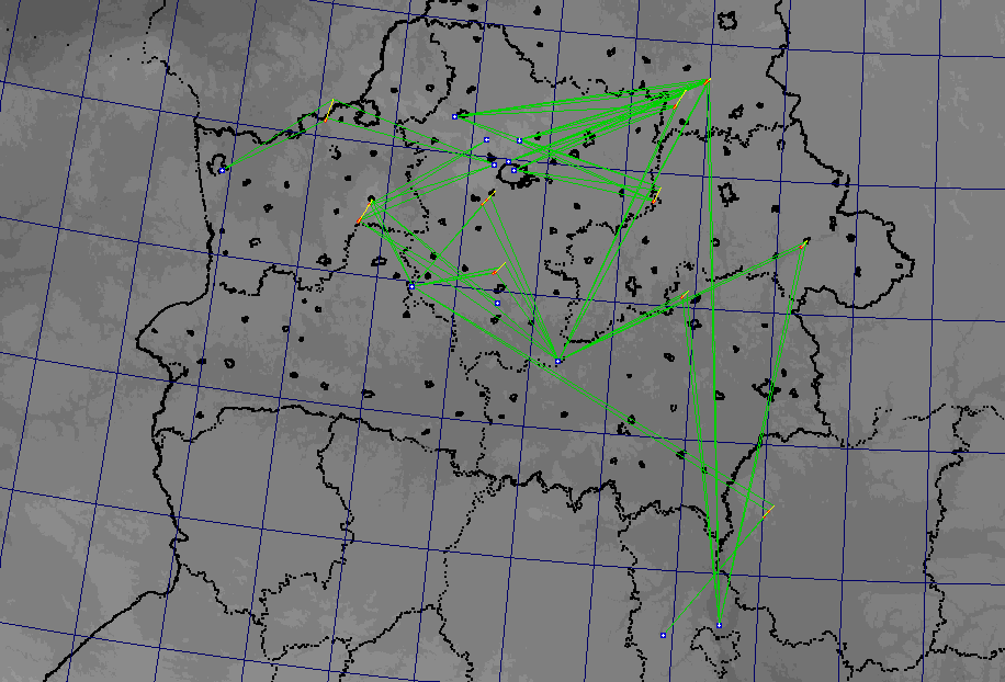Meteor trajectories projected on the Earth’s surface