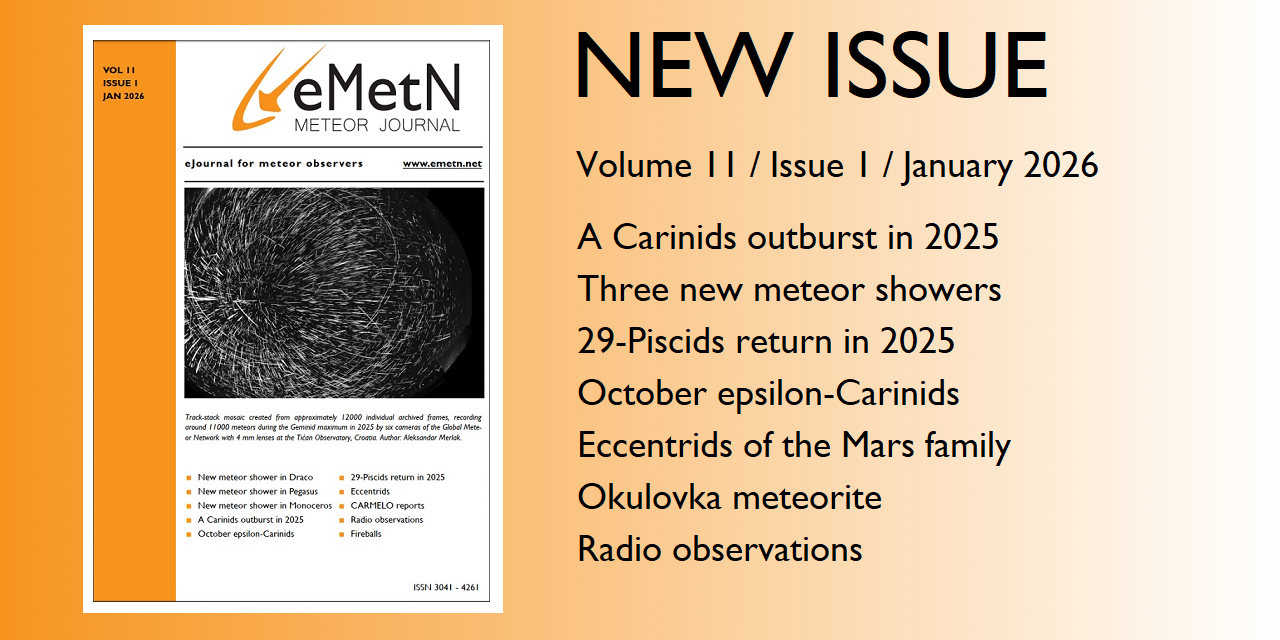 January 2026 issue of eMetN Meteor Journal online