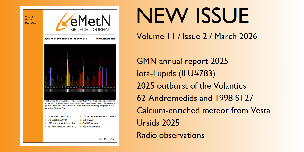 March 2026 issue of eMetN Meteor Journal online