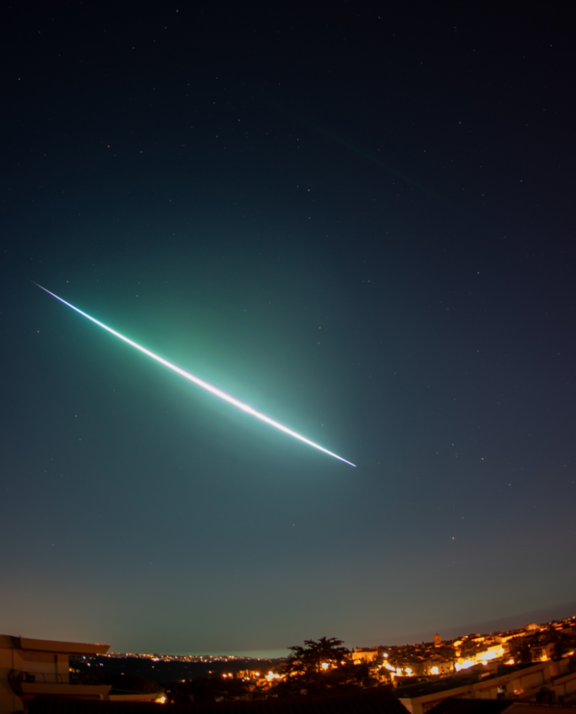 Fig. 2: The fireball of April 23, 2026, as seen from Vence, France. Credits: Sylvain R./IMO