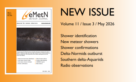 May 2026 issue of eMetN Meteor Journal online