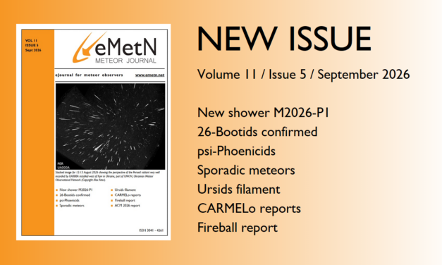 September 2026 issue of eMetN Meteor Journal online